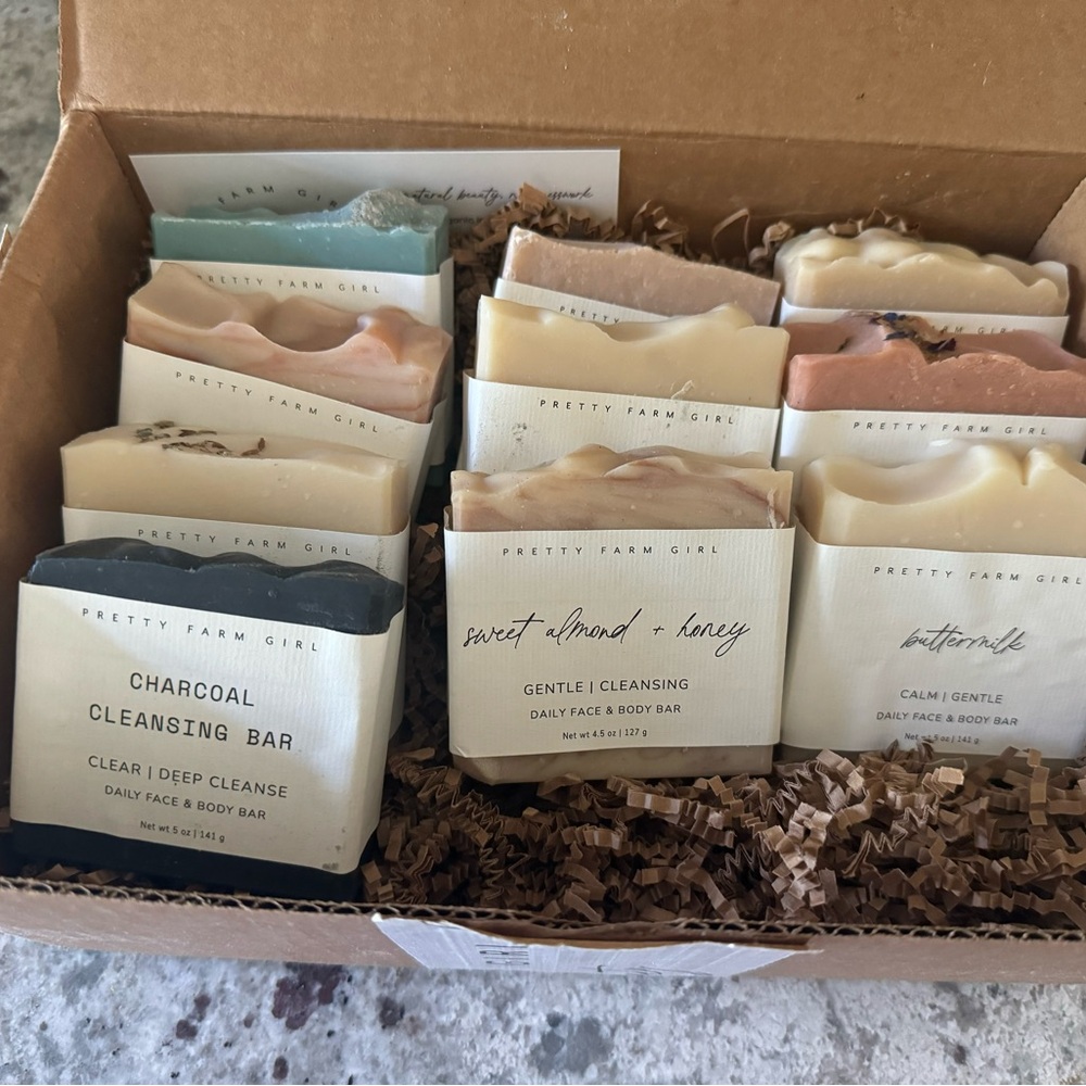 Pretty farm girl tallow and goat milk bar soap